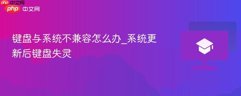 键盘与系统不兼容怎么办_系统更新后键盘失灵