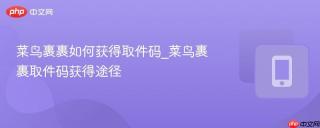 菜鸟裹裹如何获得取件码_菜鸟裹裹取件码获得途径