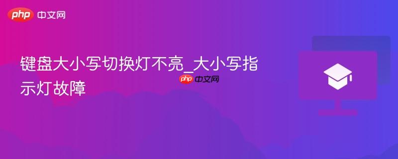 键盘大小写切换灯不亮_大小写指示灯故障