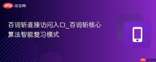 百词斩直接访问入口_百词斩核心算法智能复习模式