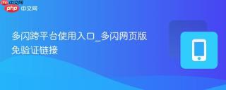 多闪跨平台使用入口_多闪网页版免验证链接