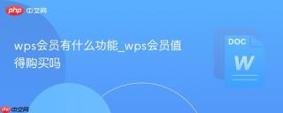 wps会员有什么功能_wps会员值得购买吗