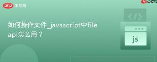 如何操作文件_javascript中file api怎么用？