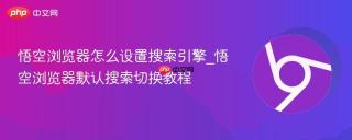 悟空浏览器怎么设置搜索引擎_悟空浏览器默认搜索切换教程