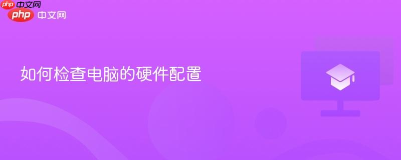 如何检查电脑的硬件配置
