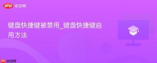 键盘快捷键被禁用_键盘快捷键启用方法
