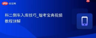 科二倒车入库技巧_驾考宝典视频教程详解