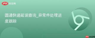 圆通快递延误查询_异常件处理进度跟踪