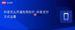 抖音怎么开通先用后付_抖音支付方式设置