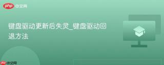 键盘驱动更新后失灵_键盘驱动回退方法