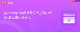 javascript如何操作文件_file api的基本用法是什么