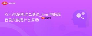 Kimi电脑版怎么登录_kimi电脑版登录失败是什么原因