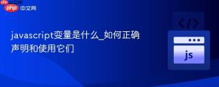 javascript变量是什么_如何正确声明和使用它们