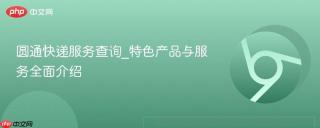 圆通快递服务查询_特色产品与服务全面介绍