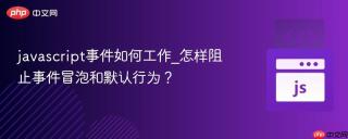 javascript事件如何工作_怎样阻止事件冒泡和默认行为？