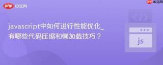 javascript中如何进行性能优化_有哪些代码压缩和懒加载技巧？
