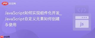 JavaScript如何实现组件化开发_JavaScript自定义元素如何创建与使用