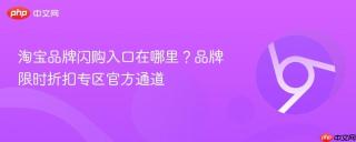 淘宝品牌闪购入口在哪里？品牌限时折扣专区官方通道