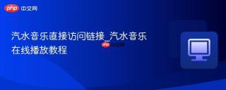 汽水音乐直接访问链接_汽水音乐在线播放教程