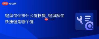 键盘锁住按什么键恢复_键盘解锁快捷键是哪个键