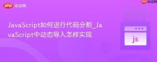 JavaScript如何进行代码分割_JavaScript中动态导入怎样实现