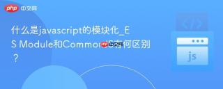 什么是javascript的模块化_ES Module和CommonJS有何区别？