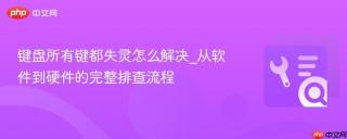 键盘所有键都失灵怎么解决_从软件到硬件的完整排查流程