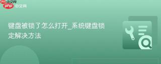键盘被锁了怎么打开_系统键盘锁定解决方法