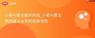 小荷AI医生能开药吗_小荷AI医生用药建议与开药权限说明