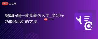 键盘fn键一直亮着怎么关_关闭Fn功能指示灯的方法