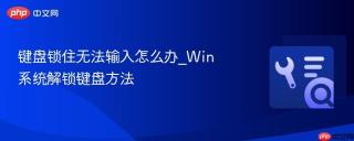 键盘锁住无法输入怎么办_Win系统解锁键盘方法