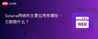 solana网络的主要应用有哪些,它能做什么? - php中文网