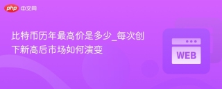 比特币历年最高价是多少_每次创下新高后市场如何演变 - php中文网