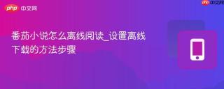 番茄小说怎么离线阅读_设置离线下载的方法步骤