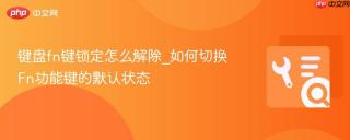 键盘fn键锁定怎么解除_如何切换Fn功能键的默认状态