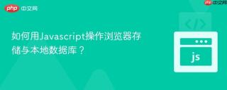 如何用javascript操作浏览器存储与本地数据库？