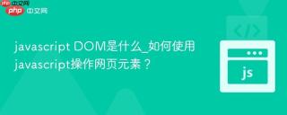 javascript DOM是什么_如何使用javascript操作网页元素？
