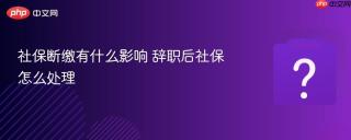 社保断缴有什么影响 辞职后社保怎么处理