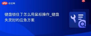 键盘锁住了怎么用鼠标操作_键盘失灵时的应急方案