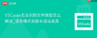 vscode无法识别文件类型怎么解决_语言模式关联与语法高亮
