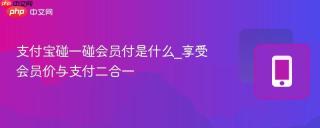 支付宝碰一碰会员付是什么_享受会员价与支付二合一