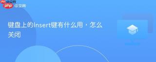 键盘上的Insert键有什么用，怎么关闭