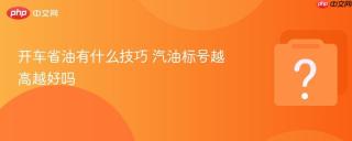 开车省油有什么技巧 汽油标号越高越好吗
