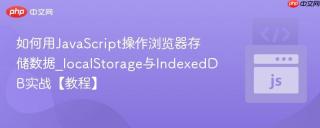 如何用JavaScript操作浏览器存储数据_localStorage与IndexedDB实战【教程】