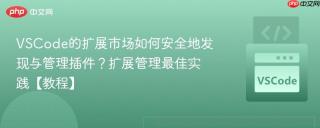 VSCode的扩展市场如何安全地发现与管理插件？扩展管理最佳实践【教程】