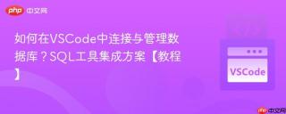 如何在VSCode中连接与管理数据库？SQL工具集成方案【教程】