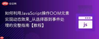 如何利用JavaScript操作DOM元素实现动态效果_从选择器到事件处理的完整指南【教程】