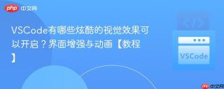 vscode有哪些炫酷的视觉效果可以开启?界面增强与动画【教程】