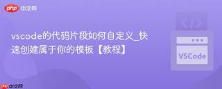 vscode的代码片段如何自定义_快速创建属于你的模板【教程】