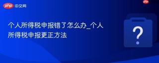 个人所得税申报错了怎么办_个人所得税申报更正方法